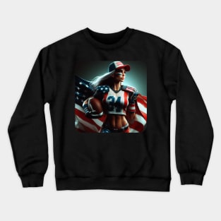 American Woman NFL Football Player #15 Crewneck Sweatshirt